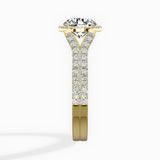 Split Shank Hidden Halo Engagement Ring
