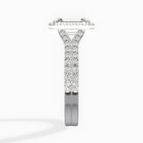 Split Shank Hidden Halo Engagement Ring
