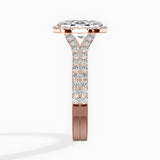 Split Shank Hidden Halo Engagement Ring