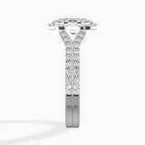 Split Shank Hidden Halo Engagement Ring