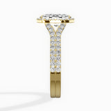 Split Shank Hidden Halo Engagement Ring