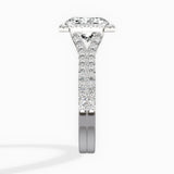 Split Shank Hidden Halo Engagement Ring