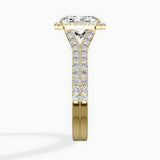 Split Shank Hidden Halo Engagement Ring