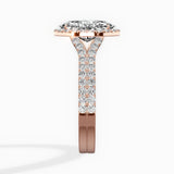 Split Shank Hidden Halo Engagement Ring