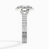 Split Shank Hidden Halo Engagement Ring