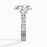 Split Shank Hidden Halo Engagement Ring
