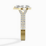 Split Shank Hidden Halo Engagement Ring