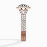 Split Shank Hidden Halo Engagement Ring