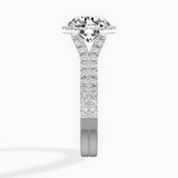 Split Shank Hidden Halo Engagement Ring
