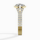 Split Shank Hidden Halo Engagement Ring