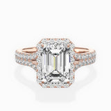 Split Shank Hidden Halo Engagement Ring