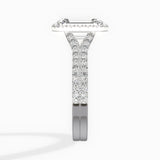 Split Shank Hidden Halo Engagement Ring