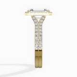 Split Shank Hidden Halo Engagement Ring