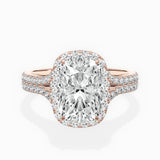 Split Shank Hidden Halo Engagement Ring
