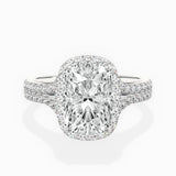 Split Shank Hidden Halo Engagement Ring