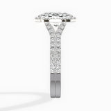 Split Shank Hidden Halo Engagement Ring
