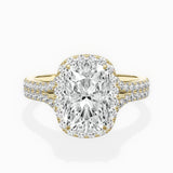Split Shank Hidden Halo Engagement Ring