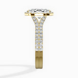 Split Shank Hidden Halo Engagement Ring