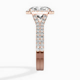Split Shank Hidden Halo Engagement Ring