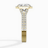 Split Shank Hidden Halo Engagement Ring