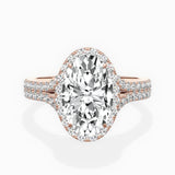 Split Shank Hidden Halo Engagement Ring