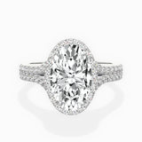 Split Shank Hidden Halo Engagement Ring
