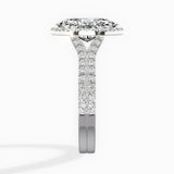 Split Shank Hidden Halo Engagement Ring