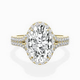Split Shank Hidden Halo Engagement Ring