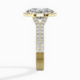 Split Shank Hidden Halo Engagement Ring