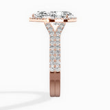 Split Shank Hidden Halo Engagement Ring