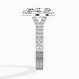 Split Shank Hidden Halo Engagement Ring