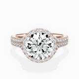 Split Shank Hidden Halo Engagement Ring