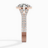 Split Shank Hidden Halo Engagement Ring