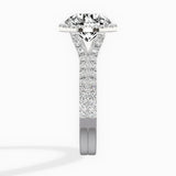 Split Shank Hidden Halo Engagement Ring