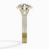 Split Shank Hidden Halo Engagement Ring