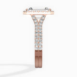 Split Shank Hidden Halo Engagement Ring