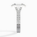 Split Shank Hidden Halo Engagement Ring