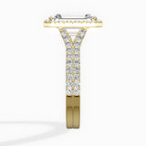Split Shank Hidden Halo Engagement Ring
