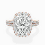 Split Shank Hidden Halo Engagement Ring