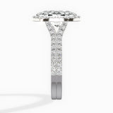 Split Shank Hidden Halo Engagement Ring