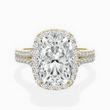 Split Shank Hidden Halo Engagement Ring