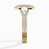 Split Shank Hidden Halo Engagement Ring