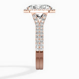 Split Shank Hidden Halo Engagement Ring