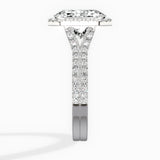 Split Shank Hidden Halo Engagement Ring