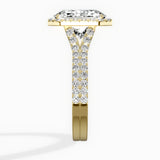 Split Shank Hidden Halo Engagement Ring