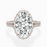 Split Shank Hidden Halo Engagement Ring