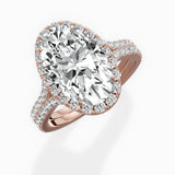 Split Shank Hidden Halo Engagement Ring