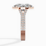 Split Shank Hidden Halo Engagement Ring