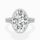 Split Shank Hidden Halo Engagement Ring