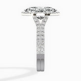 Split Shank Hidden Halo Engagement Ring